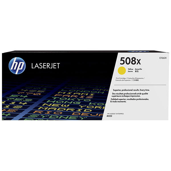 Hewlett-Packard  Toner Cartridge, HP 508X, 9,500 Page Yield, Yellow