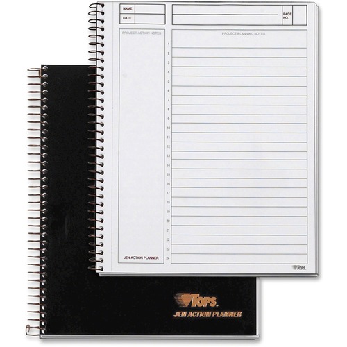 Jen Action Planner, Ruled, 8 1/2 X 6 3/4, White, 84 Sheets