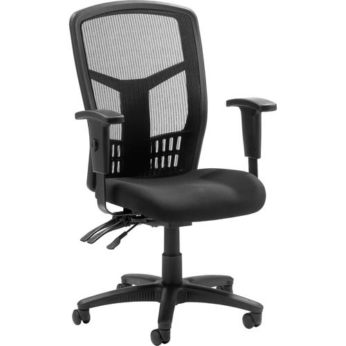 High-Back Chair, Exec, Mesh, 28-1/2"x28-1/2"x45, Black