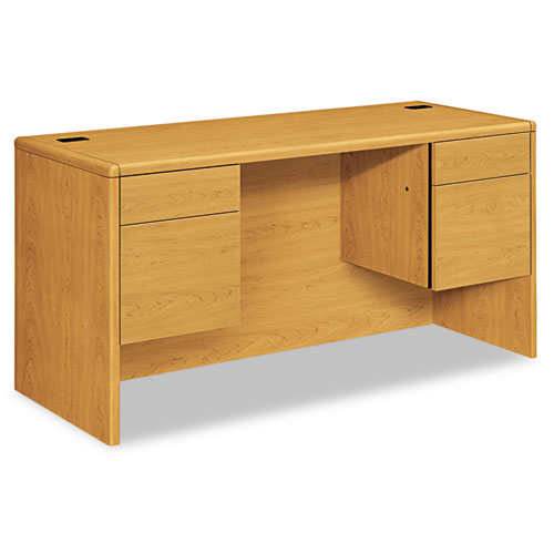 10700 Kneespace Credenza, 3/4 Height Pedestals, 60w X 24d X 29 1/2h, Harvest