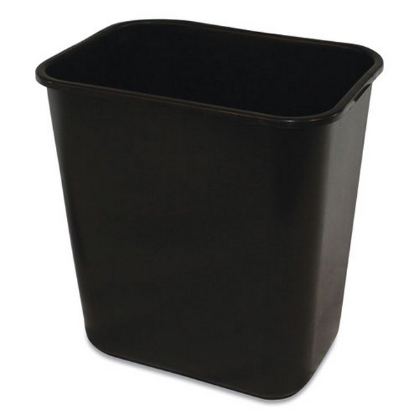 WASTEBASKET,28QT,PLST,BK