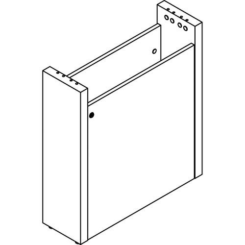 Base w/Wire Management Door, 24"x8"x28", Espresso