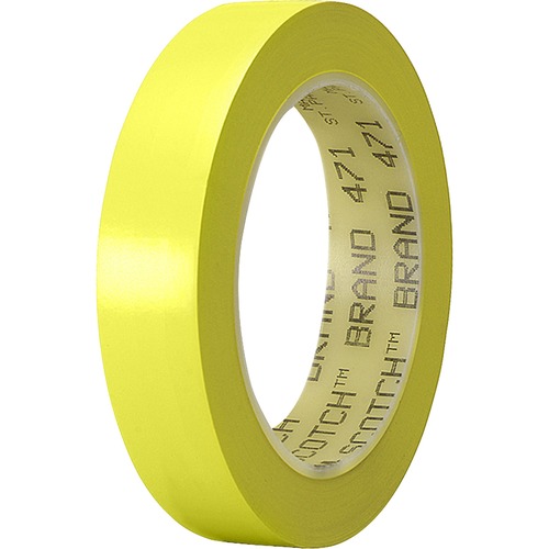 Marking Tape, Vinyl, 1"x108', Yellow