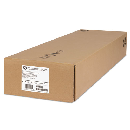 PREMIUM MATTE POLYPROPYLENE PAPER, 2" CORE, 36" X 75 FT, MATTE WHITE, 2/PACK