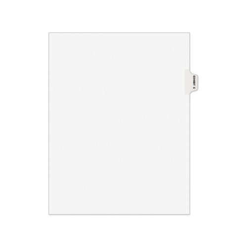 Avery-Style Preprinted Legal Side Tab Divider, Exhibit C, Letter, White, 25/pack