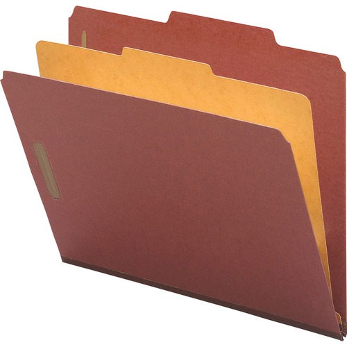 Classification Folders, 2" Exp., Legal, 1 Div, 10/BX, Red