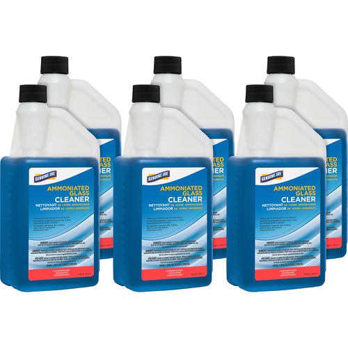Genuine Joe  Glass Cleaner,Ammoniated,Spray Bottle,32 oz,6/CT,Dark Blue