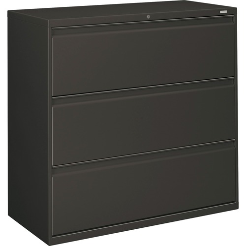 800 Series Three-Drawer Lateral File, 42w X 19-1/4d X 40-7/8h, Charcoal