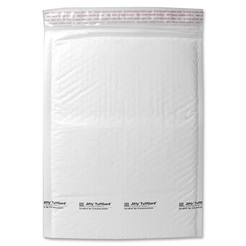 Jiffy Tuffgard Self Seal Cushioned Mailer, #2, 8 1/2 X 12, White, 25/carton