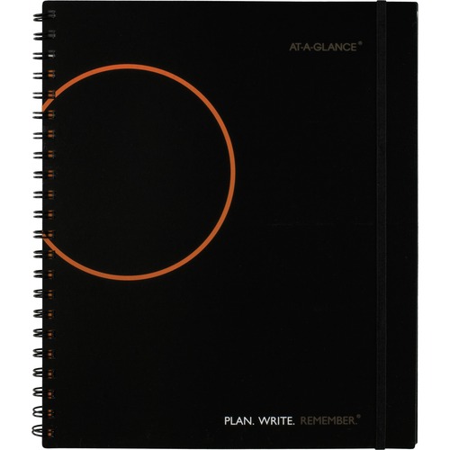 Plan. Write. Remember. Notebook With Reference Calendar, 8 9/16 X 11, Black