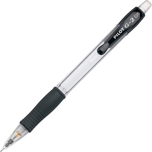 G2 MECHANICAL PENCIL, 0.5 MM, HB (#2.5), BLACK LEAD, CLEAR/BLACK ACCENTS BARREL, DOZEN