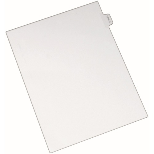 Index Dividers, Exhibit 22, Side Tab, 25/PK, White