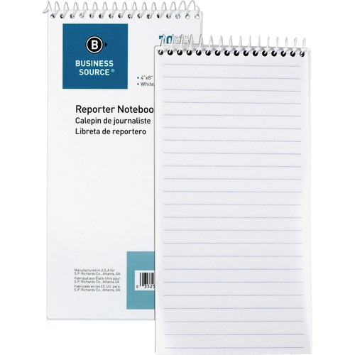 Reporter's Pocket Notebook, Ruled, Spiral, 4"x8", 70 Shts,WE