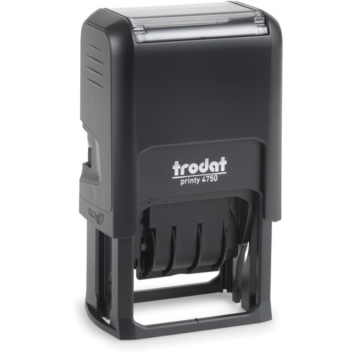 Trodat Economy 5-In-1 Stamp, Dater, Self-Inking, 1 5/8 X 1, Blue/red