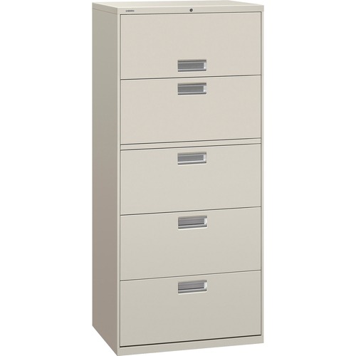 600 Series Five-Drawer Lateral File, 30w X 19-1/4d, Light Gray