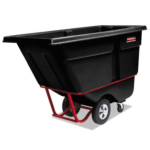 ROTOMOLDED TILT TRUCK, RECTANGULAR, PLASTIC, 1,400 LB CAPACITY, BLACK