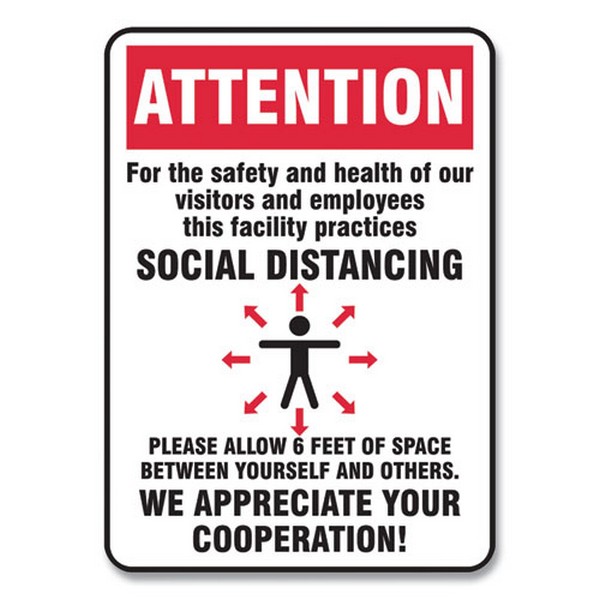 SIGN,SOCIAL DISTANCE 10X7