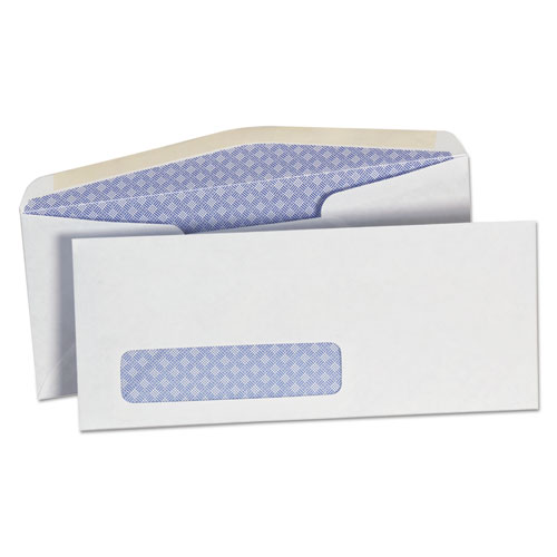 Security Tinted Window Business Envelope, #10, 4 1/8 X 9 1/2, White, 500/box