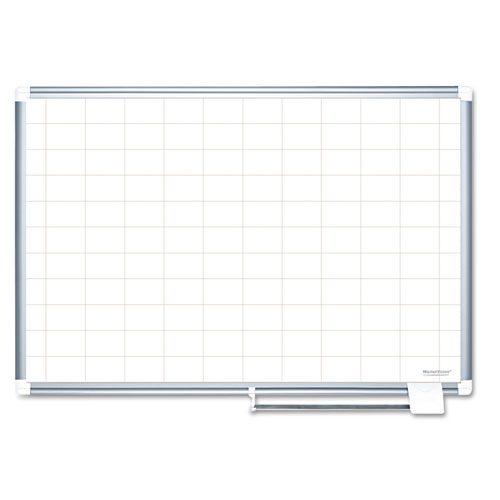 Grid Planning Board, 2 X 3 Grid, 72 X 48, White/silver