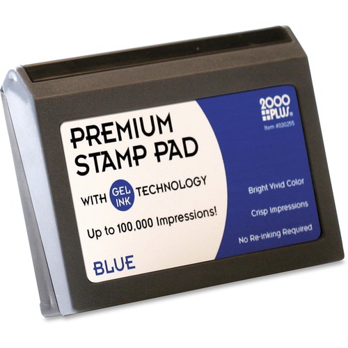 Microgel Stamp Pad For 2000 Plus, 2 3/4 X 4 1/4, Blue