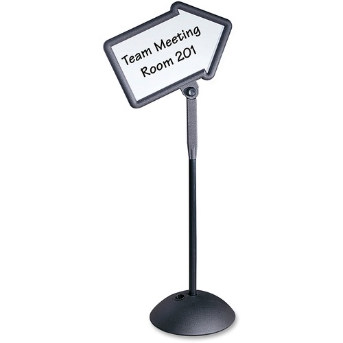 Directional Sign,Directional Arrow,2-Side,25"x18"x64-1/4",BK
