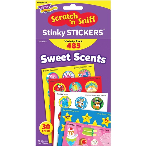 Stinky Stickers Variety Pack, Sweet Scents, 483/pack