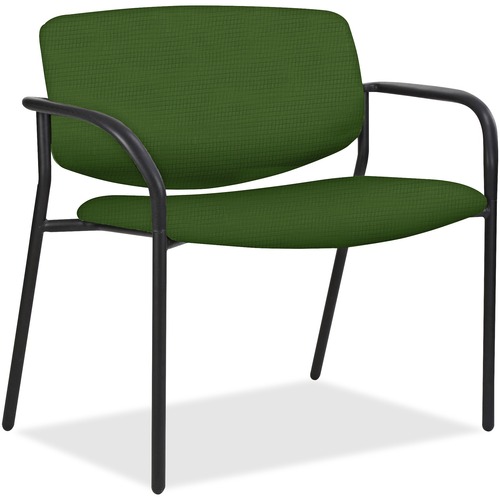 Chair, 600 lb. Cap, 25"x33"x36-1/2", Fern GN Fabric/BK Frame