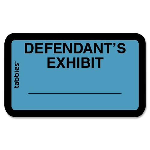 Legal Exhibit Labels, "Defendant", 1-5/8"x1",252/PK,Blue