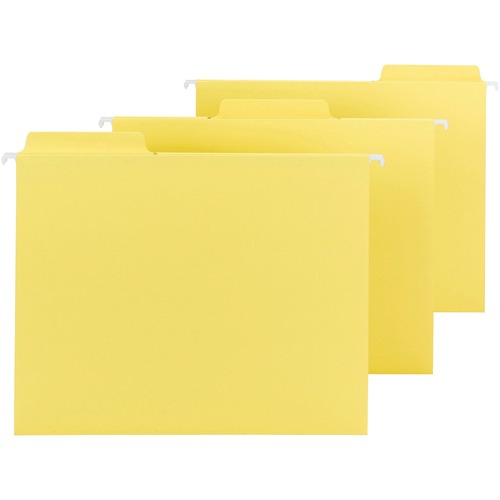 FASTAB HANGING FILE FOLDERS, 1/3-CUT TAB, LETTER, YELLOW, 20/BOX