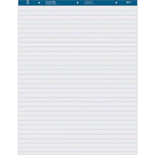Easel Pad, Ruled, 50 Sheets, 27"x34", 4/CT, White
