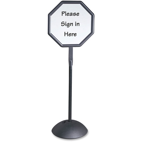 Double Sided Sign, Magnetic/dry Erase Steel, 22 1/2 X 18, White, Black Frame