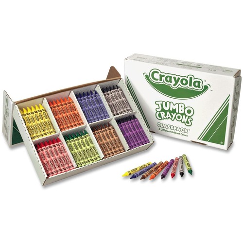 Jumbo Classpack Crayons, 25 Each Of 8 Colors, 200/set