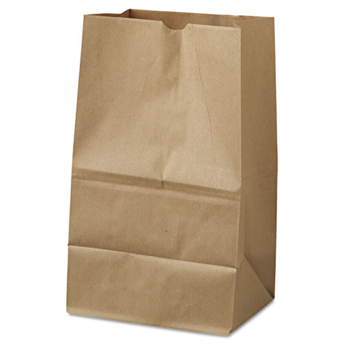 #20 Squat Paper Grocery Bag, 40lb Kraft, Std 8 1/4 X 5 15/16 X 13 3/8, 500 Bags