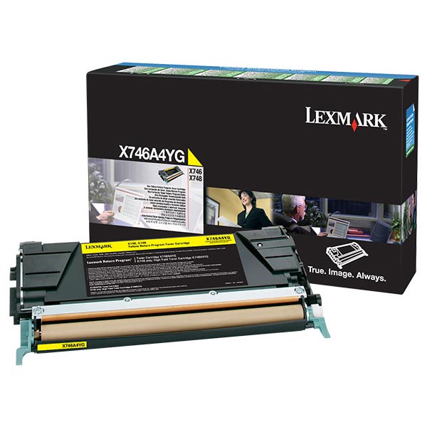 Lexmark X746 X748 Yellow Return Program Toner Cartridge for US Government (7000 Yield) (TAA Compliant Version of X746A1YG)