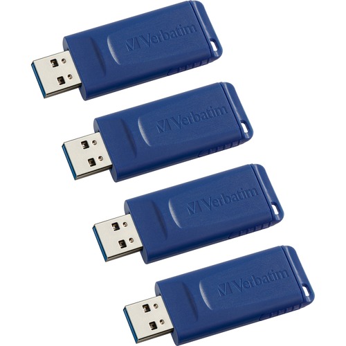 USB Drives, Capless, 16GB, 4/CT, Blue