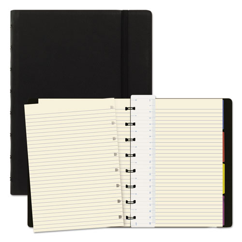 Notebook, College Rule, Black Cover, 8 1/4 X 5 13/16, 112 Sheets/pad