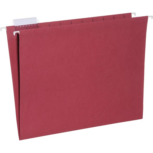 7530013649500, HANGING FILE FOLDER, LETTER SIZE, 1/5 CUT TOP TABS, RED, 25/BOX