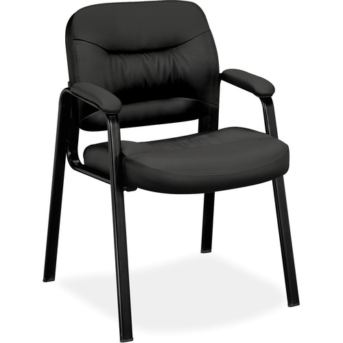 HVL643 GUEST CHAIR, SUPPORTS UP TO 250 LBS., BLACK SEAT/BLACK BACK, BLACK BASE