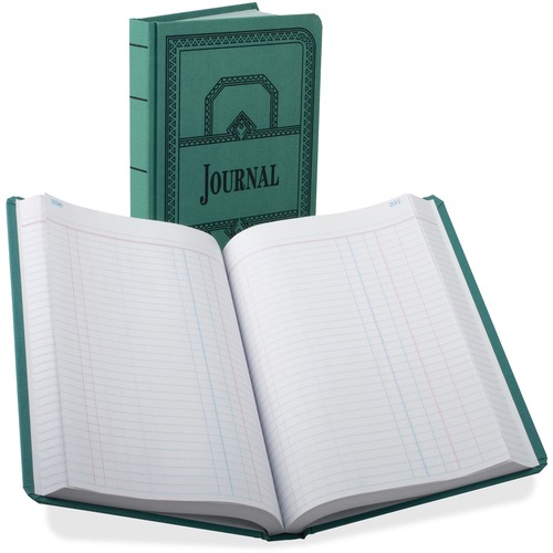 Account Book, Journal-Ruled, 500 Pages, 12-1/8"x7-5/8, Blue