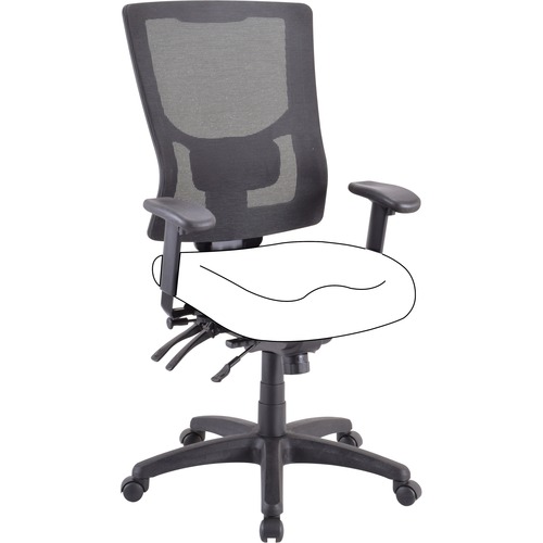 Chair Frame, High-Back, 26-3/4"x26"x40-1/2"-44", Black