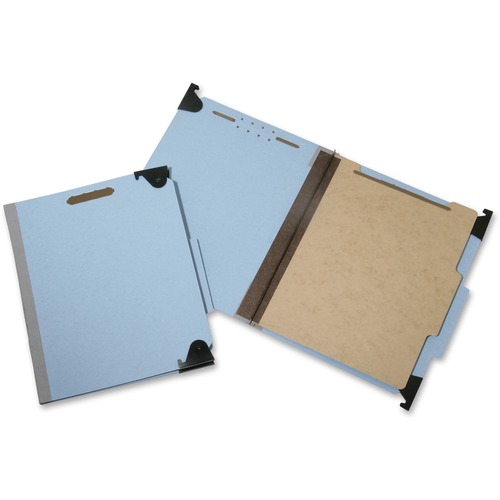 7530013723102, HANGING FILE FOLDER, LETTER, 4 SEC, 2/5 CUT TOP TAB, BLUE, 10/BX