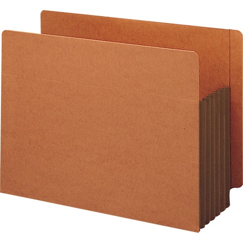 5 1/4" Exp File Pockets, Straight Tab, Letter, Brown, 10/box