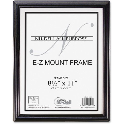 EZ MOUNT DOCUMENT FRAME, PLASTIC FACE, 8.5 X 11, BLACK