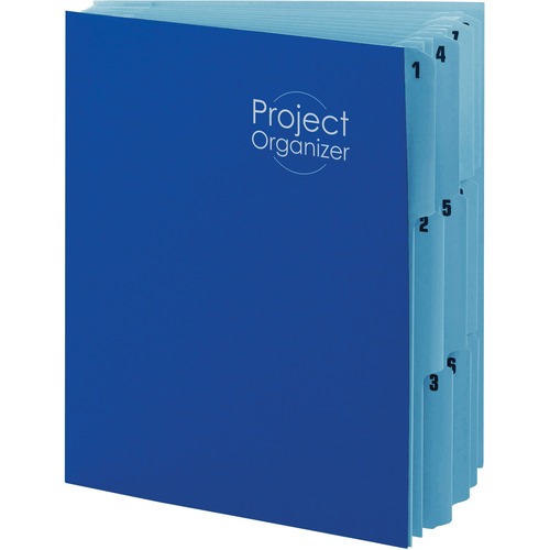 Project Organizer Expanding File, 10 Pockets, Lake/navy Blue