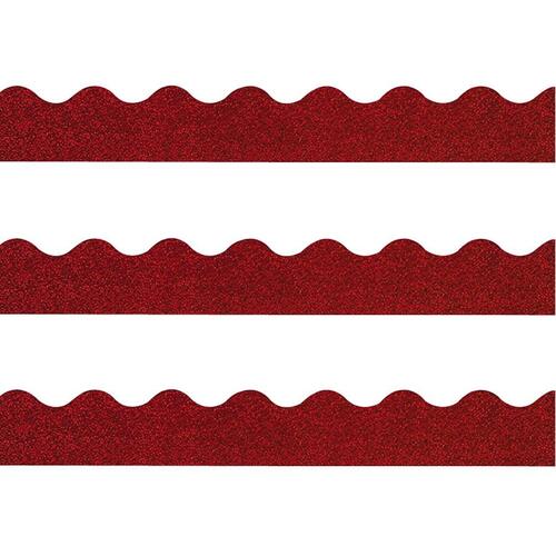 Terrific Trimmers Sparkle Border, 2 1/4" X 39" Panels, Red, 10/set
