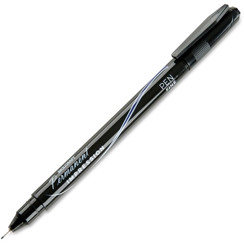 7520016459512, PERMANENT IMPRESSION PEN, FINE POINT, BLUE, DOZEN