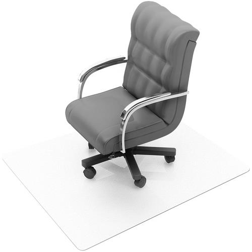 Chairmat, Rectangular, Hard Floor, 48"Wx60"Lx1/10"H, Clear