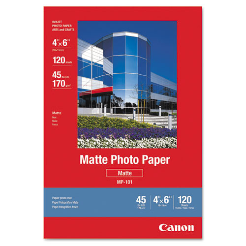 Matte Photo Paper, 4 X 6, 45 Lb., White, 120 Sheets/pack