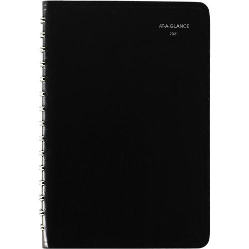 DAYMINDER DAILY APPOINTMENT BOOK WITH OPEN SCHEDULING, 8 X 4 7/8, BLACK, 2019