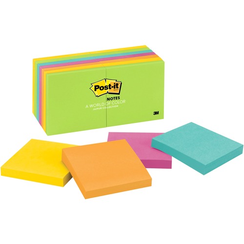 Original Pads In Jaipur Colors, 3 X 3, 100-Sheet, 14/pack